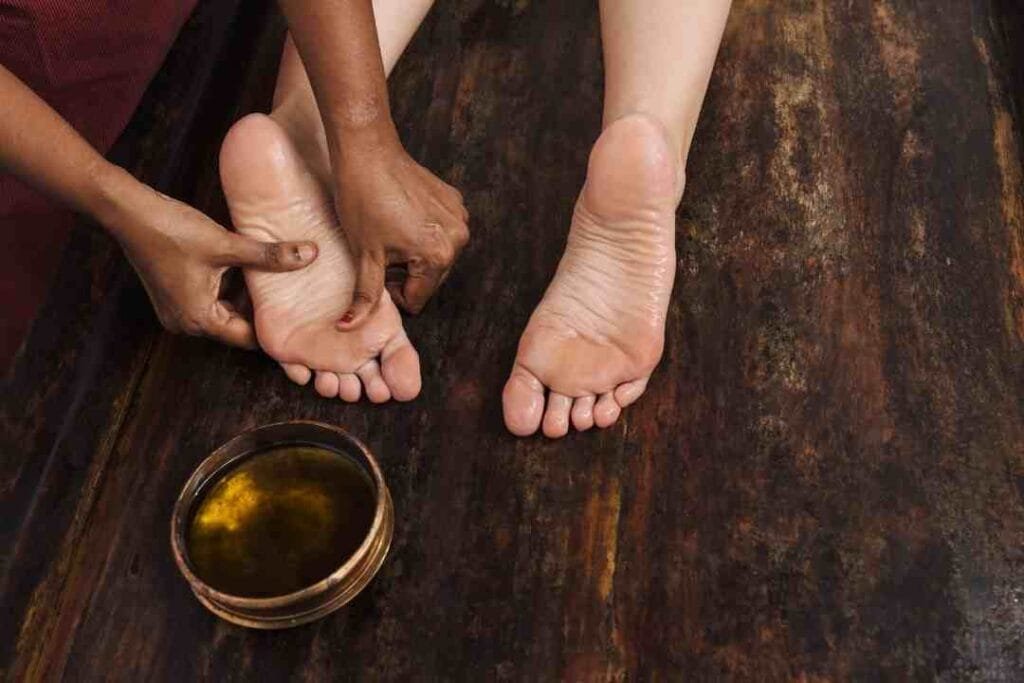 Ayurvedic foot massage