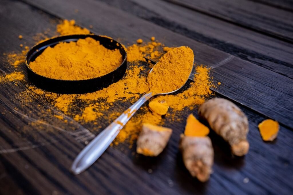 Turmeric powder used in Ayurvedic cooking for digestive balance